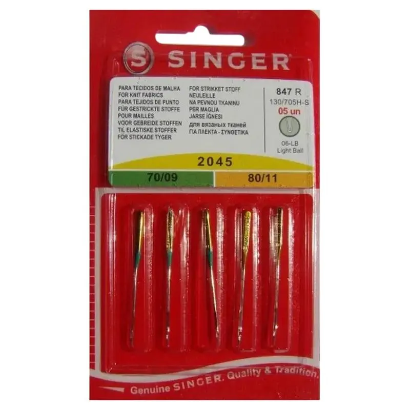 Sewing Needles Set Singer 53001017 Nr 70/80, 5 pcs