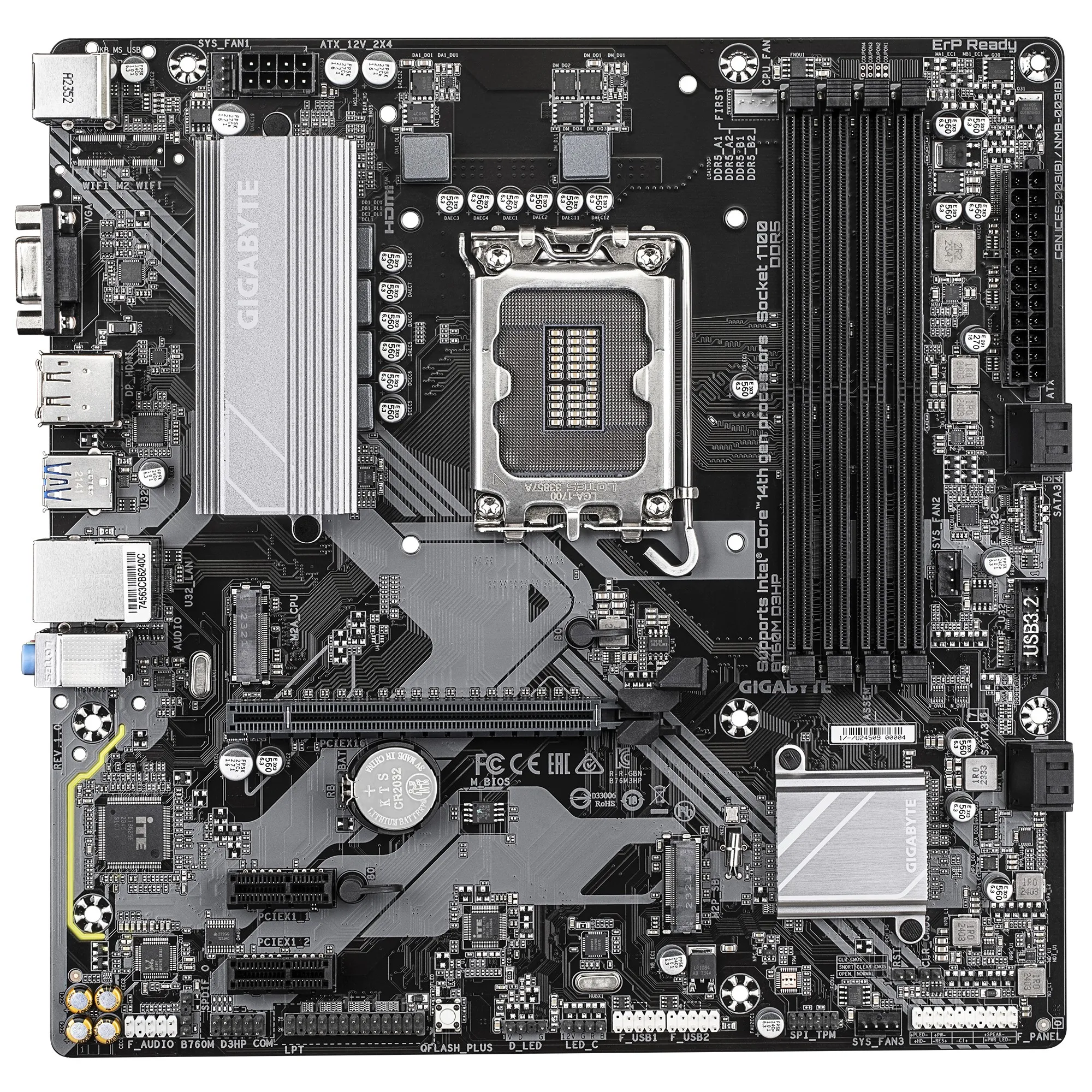 Placa de baza GIGABYTE B760M D3HP / 1700 / B760 / DDR5 / mATX
