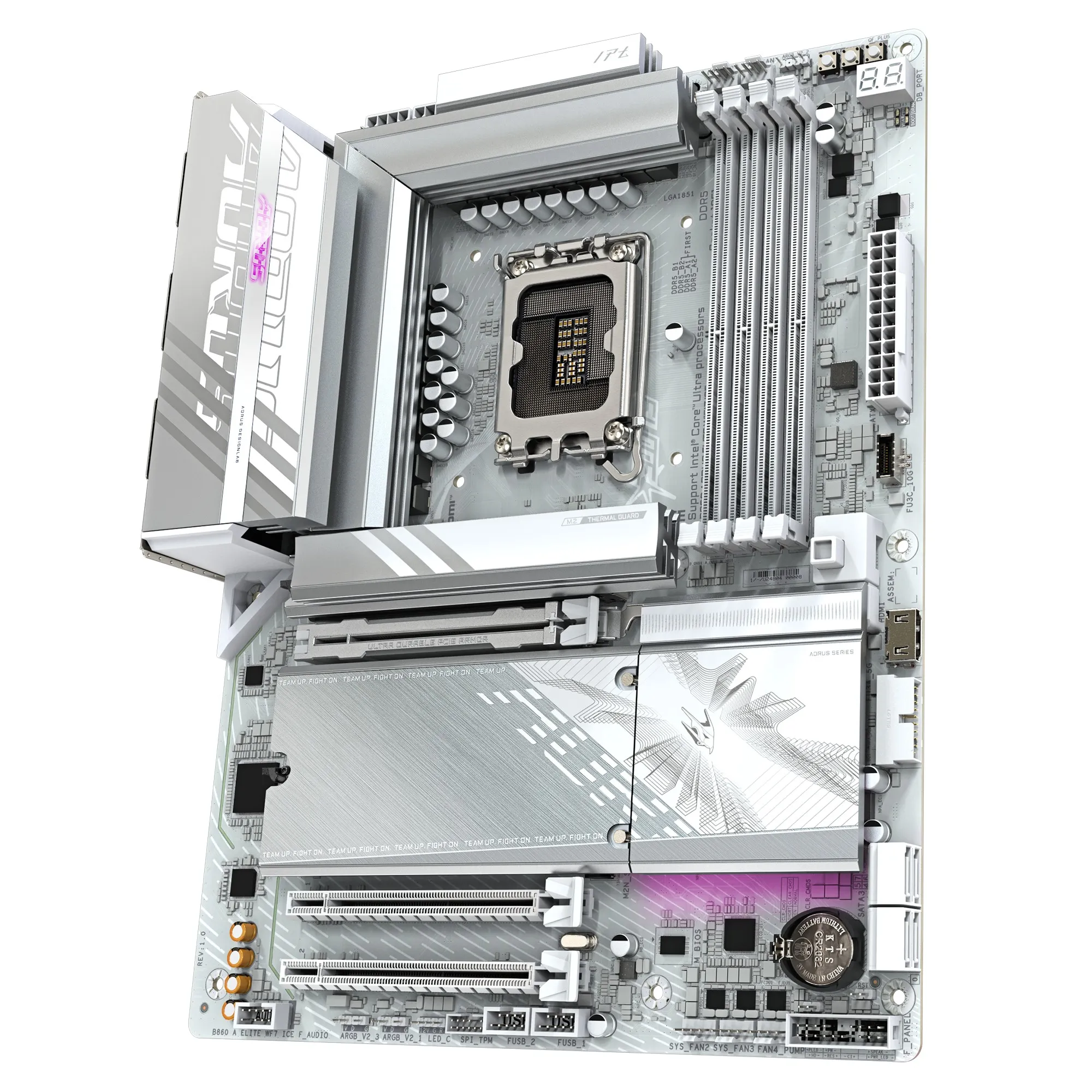 Placa de baza GIGABYTE B860 A ELITE WF7 ICE/ 1851/ Intel B860/ DDR5 / ATX