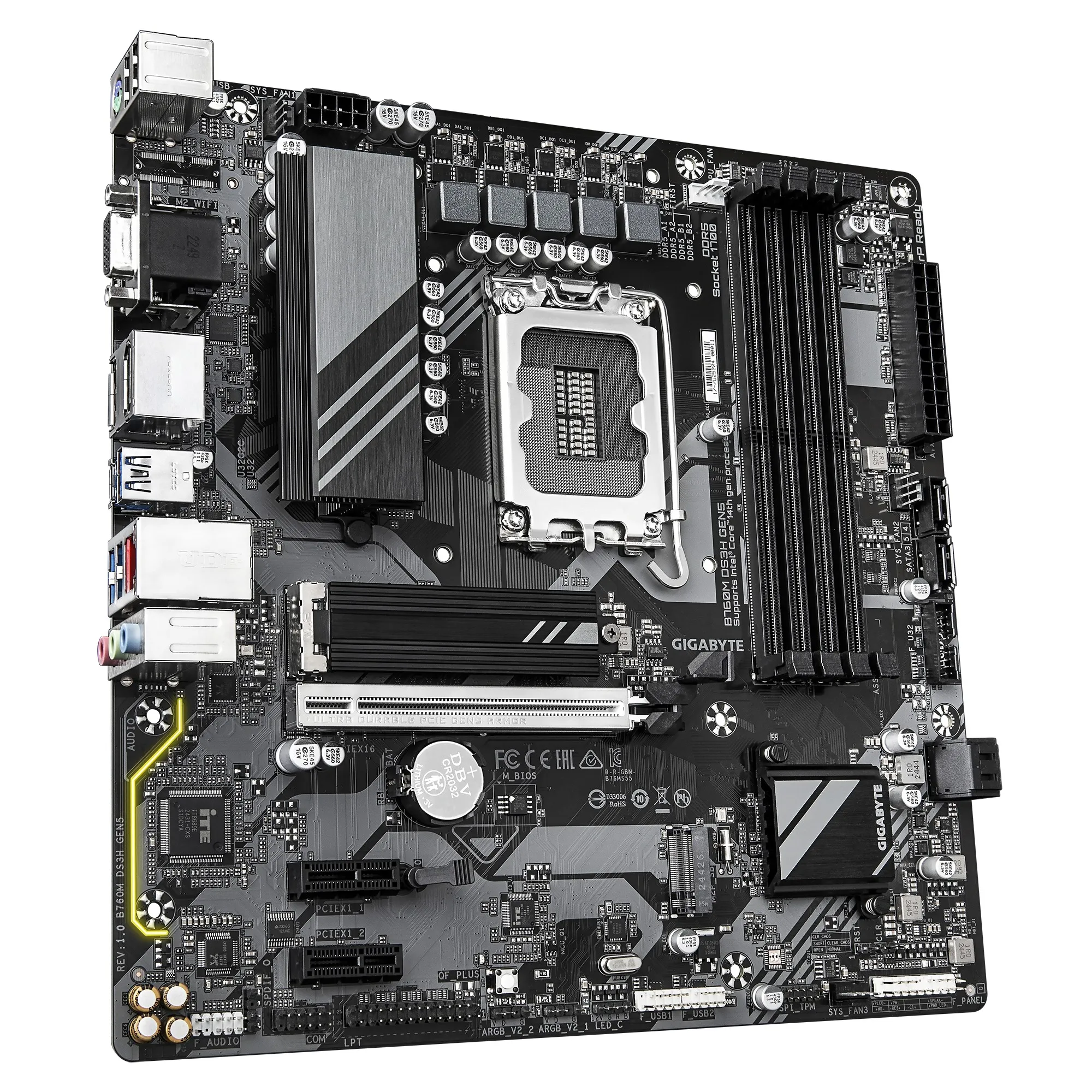 Placa de baza GIGABYTE B760M DS3H GEN5/ 1700/ B760/ DDR5/ mATX