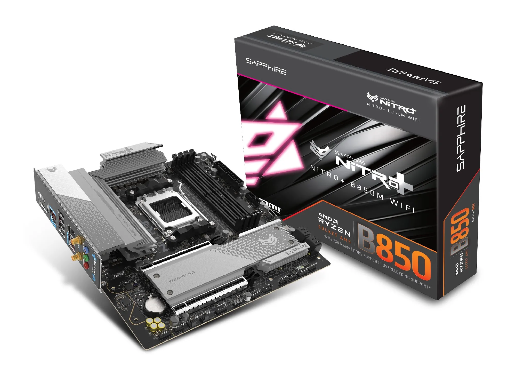 Placa de baza SAPPHIRE NITRO+ B850M WIFI/ AM5 / B850 / DDR5 / mATX