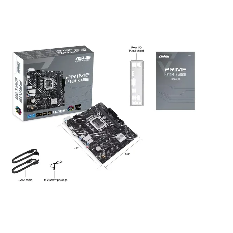 Placa de baza ASUS PRIME H610M-K ARGB/ 1700 / H610 / DDR5 / mATX