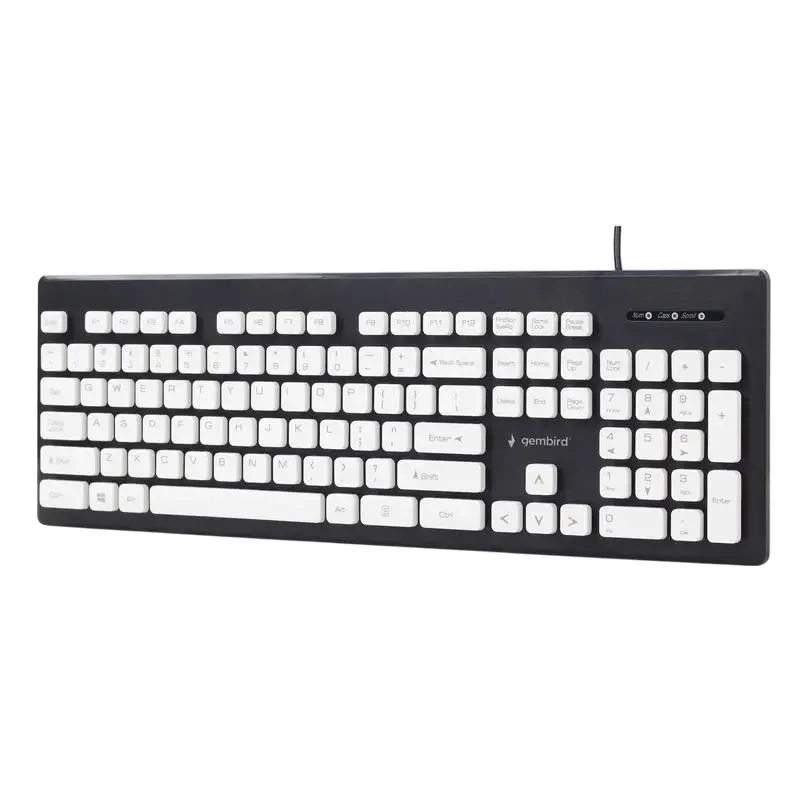 Keyboard Gembird KB-CH-01, Wired, Black | White