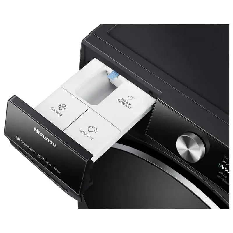 Washing machine Hisense WF7S1247BB, 12kg, Black