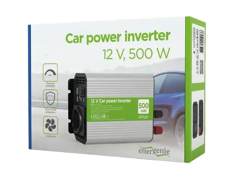 Car Power Inverter Energenie EG-PWC500-01, 500W, Grey