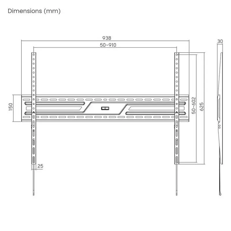 Fixed Wall Mount Gembird WM-100F-01, Black