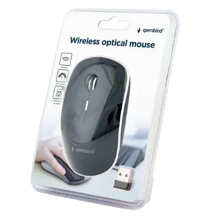 Wireless Mouse Gembird MUSW-4B-01, Black