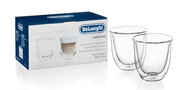 Set of glasses De'Longhi 190ml 2pcs, Transparent