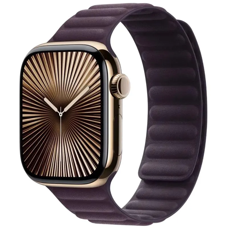 Watch Strap Apple Watch 42mm Magnetic Link, Polyester, Medium, Blackberry
