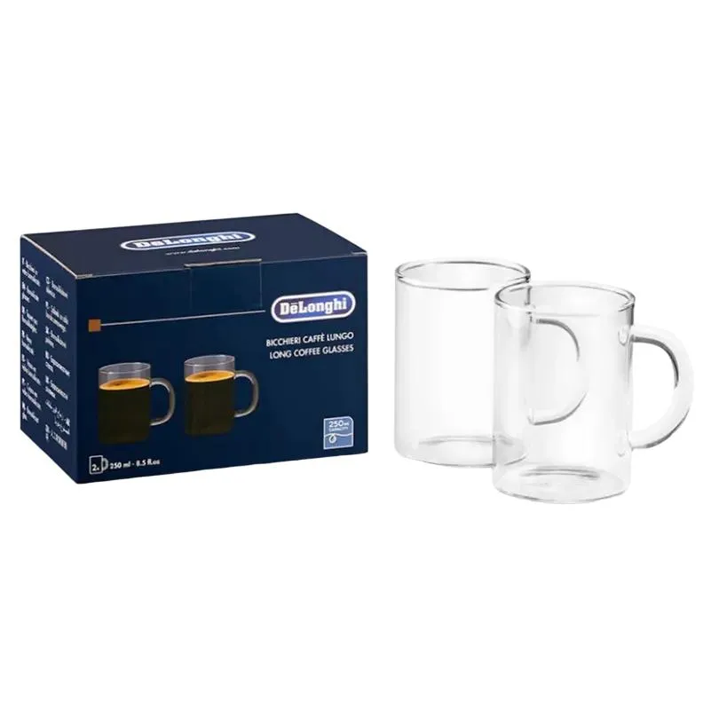 Set of glasses DeLonghi DLSC320, 250 ml, 2 pcs, Transparent