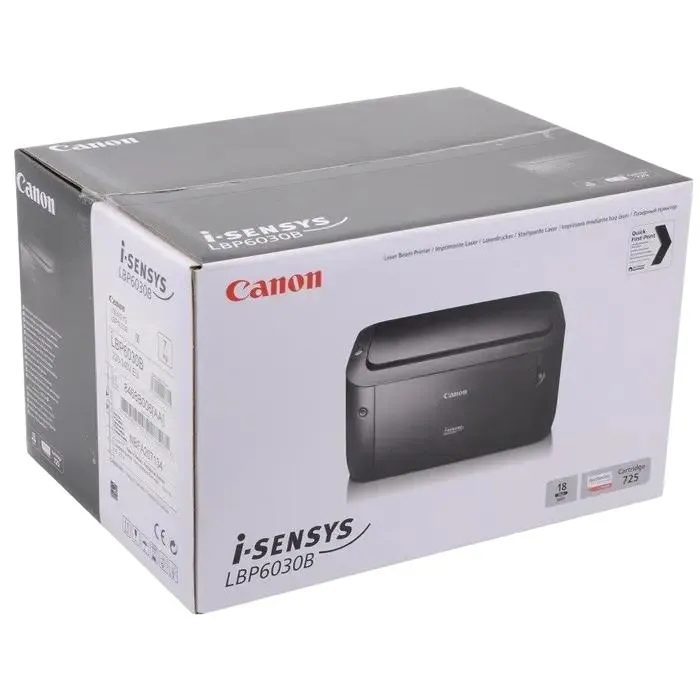 Laser Printer Canon Printer LBP-6030B Bundle, & CRG725 x 2 pcs, A4, Black