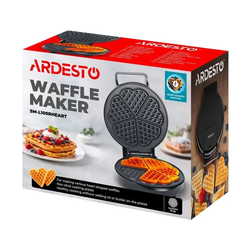 Waffle Maker Ardesto SM-L100RHEART