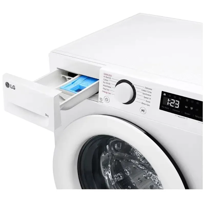 Washer LG F4WR509SWW, 9kg, White