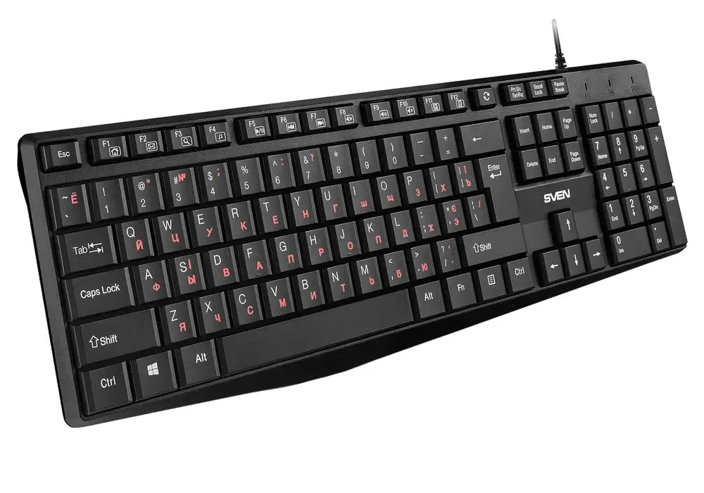 Keyboard SVEN KB-S305, Wired, Black