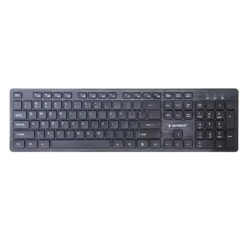 Keyboard & Mouse Kit Gembird KBS-WCH-04-RU, Wireless, Black