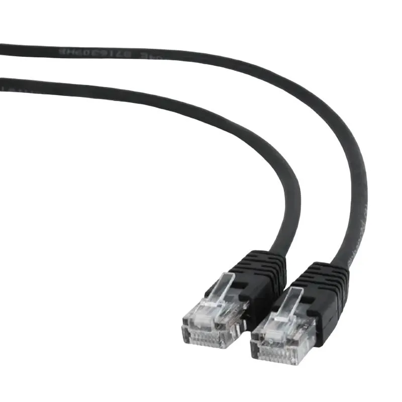 Patch cord Cablexpert PP12-5M/BK, CAT5e UTP, 5m, Black