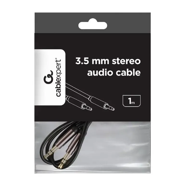 Audio Cable Cablexpert CCAP-444-1M, 3.5mm 3-pin (M) - 3.5mm 3-pin (M), 1m, Black