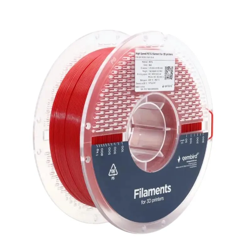 Filament for 3D printer Gembird 3DP-PETG1.75HY-01-R, PETG, Red , 1.75 mm, 1kg