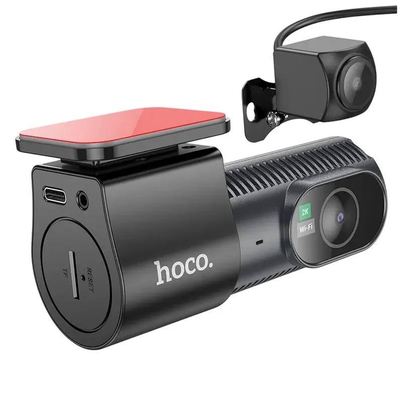 Car Front and Rear Dash Cam Set Hoco DV8, Black