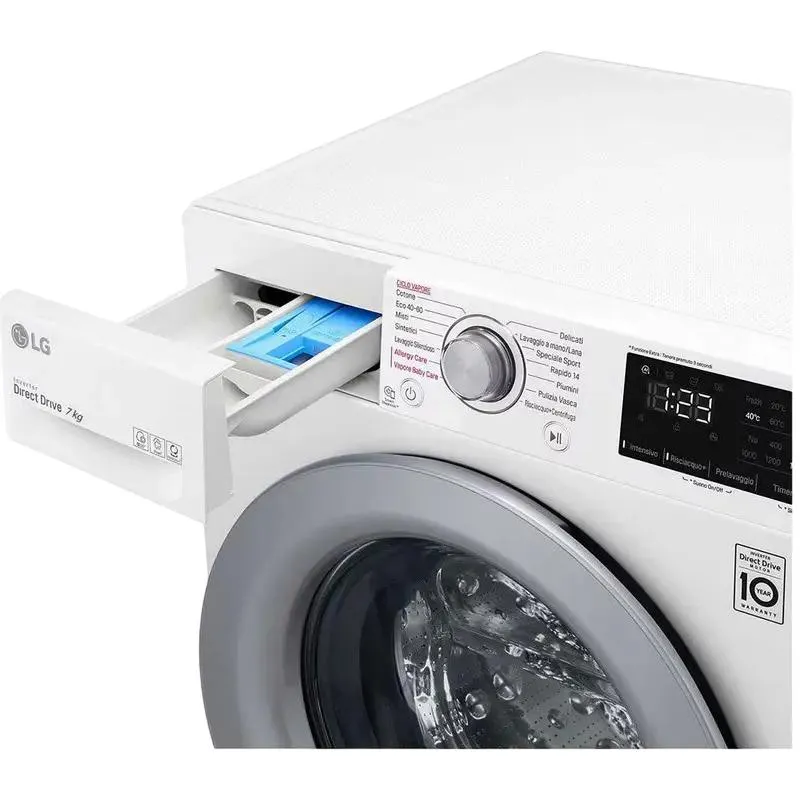 Washing machine LG F2WV3S7S4E, 7kg, White