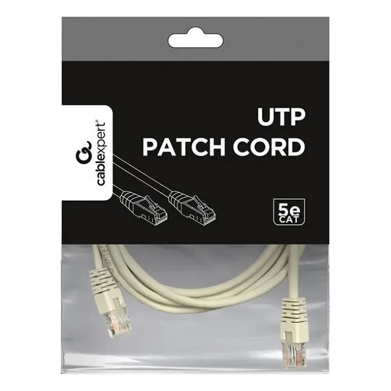 Patch cord Cablexpert PP12-3M, CAT5e UTP, 3m, Grey