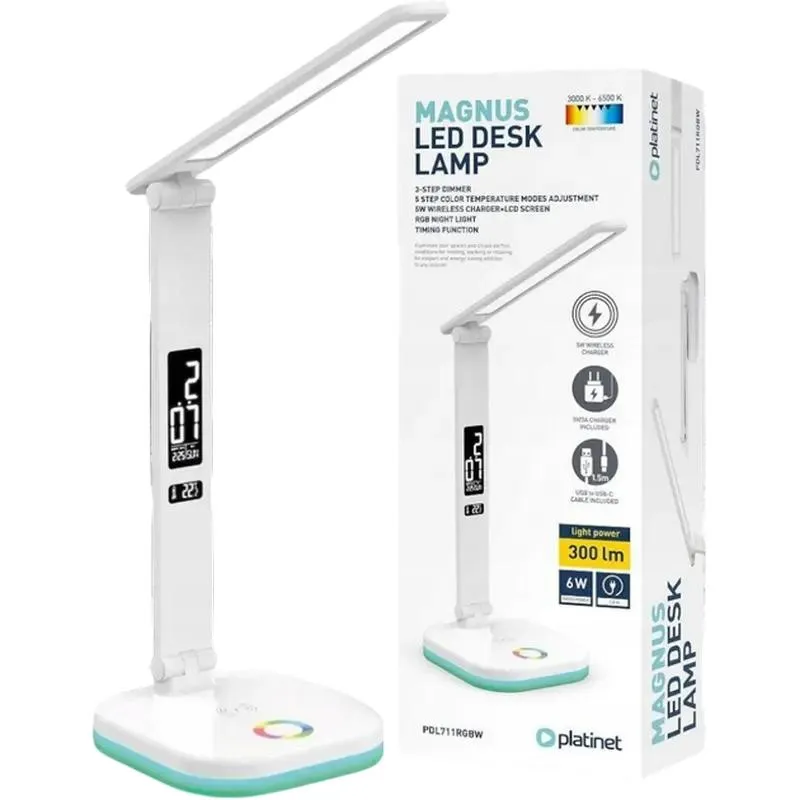 Desk Lamp Platinet PDL711RGB, White