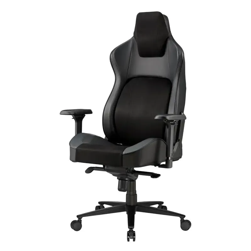 Gaming Chair Lumi CH06-39, Fabric, PU Leather, Black