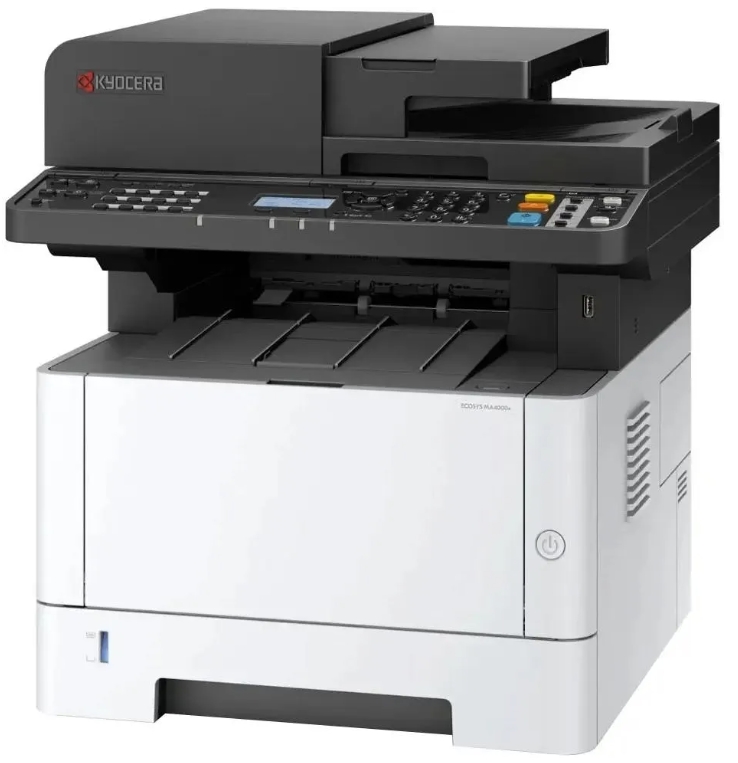 Ecosys MA4000x, Duplex, DADF, A4, 40 ppm, 3in1, 1200x1200 dpi, 5-line LCD, with starter toner, USB 2.0, Gigabit LAN