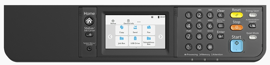 Ecosys MA4000wifx, A4 B/W MFP, 40 ppm, 4in1, 1200x1200 dpi, 4.3" touch panel, 50-sheet Dual-scan DP std, HyPAS, Wireless (2.4GHz), with starter toner