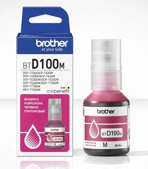 Ink Bottle Brother BTD100M, Magenta 5000 pages