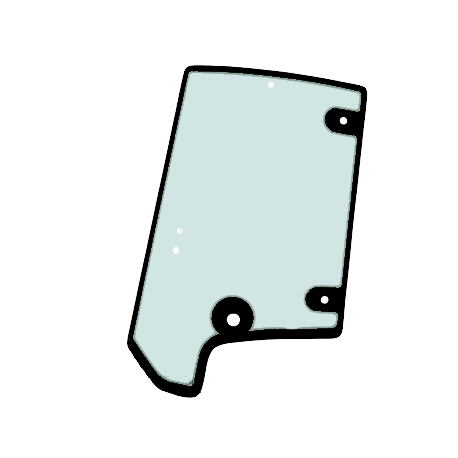 Geam usa dreapta Terex