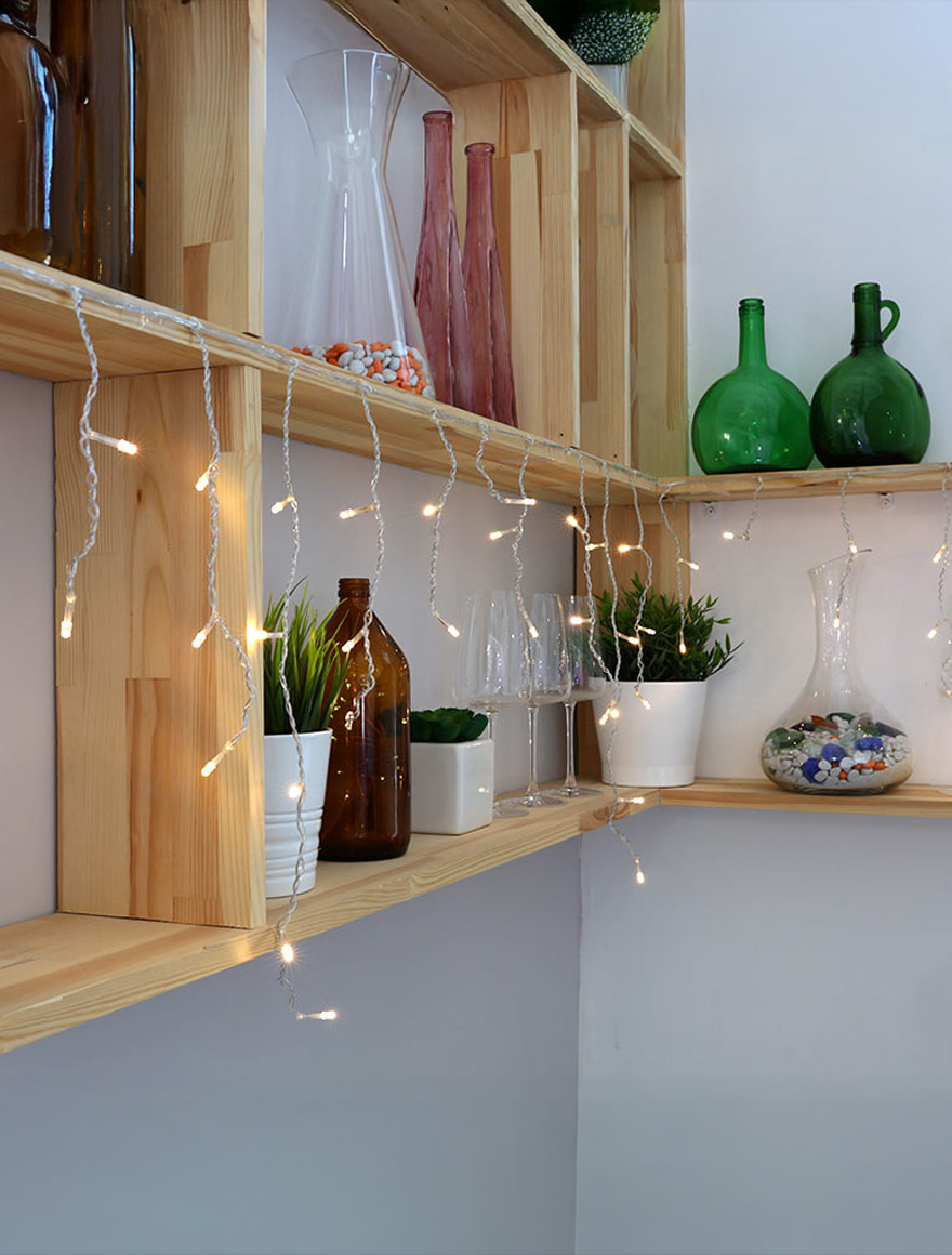 Ghirlandă ploiță 20x30-50-70cm 15W/LED 248LED 220V 6500K 10m IP65 + conector