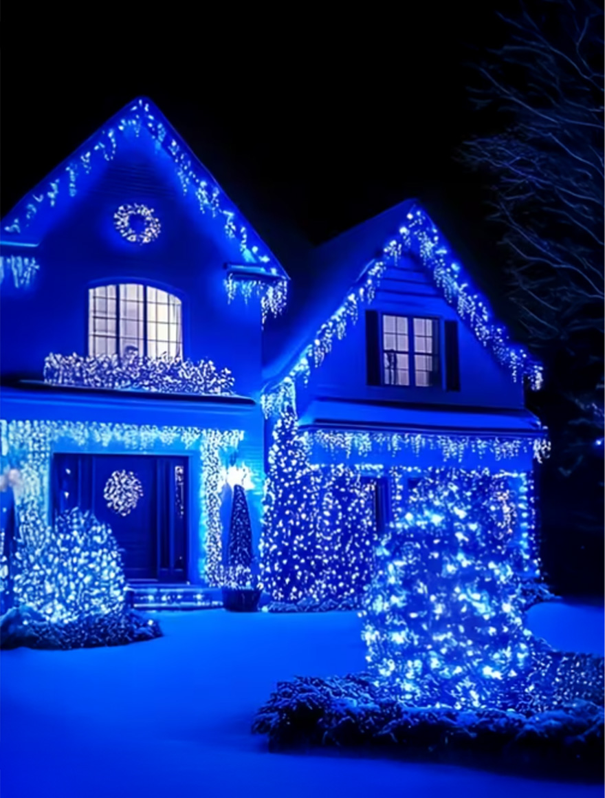 Ghirlandă 0,2W/LED 24V Albastră IP65