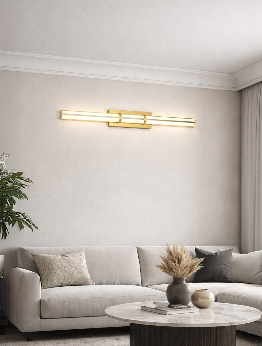 Светодиодный настенный светильник WL31929/10W IGGLY, 10W, 3000K, 46 см, золотой, ZUMALINE