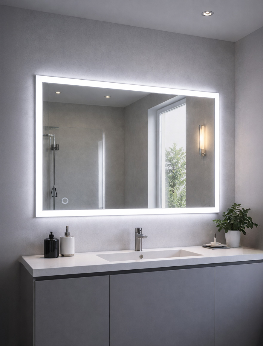 Светодиодный зеркало 60*80см сенсорный анти-запотевание диммируемый LuminaLED