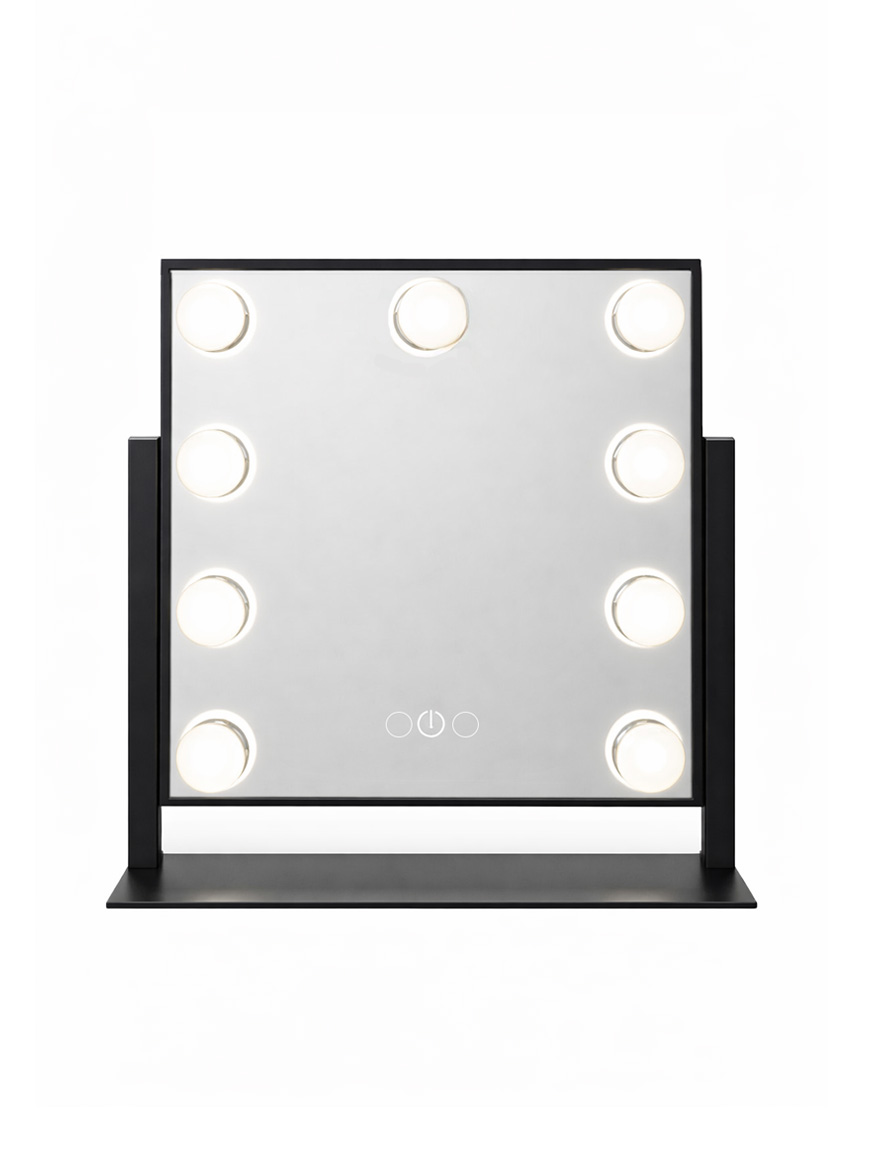 Oglindă de masă LED 25*37cm 9x1W neagră LuminaLED