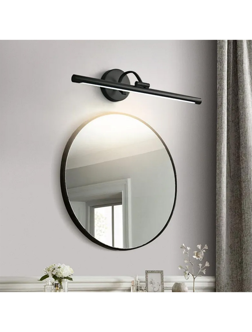 Aplică LED p/u oglindă 12W 600 metal neagră