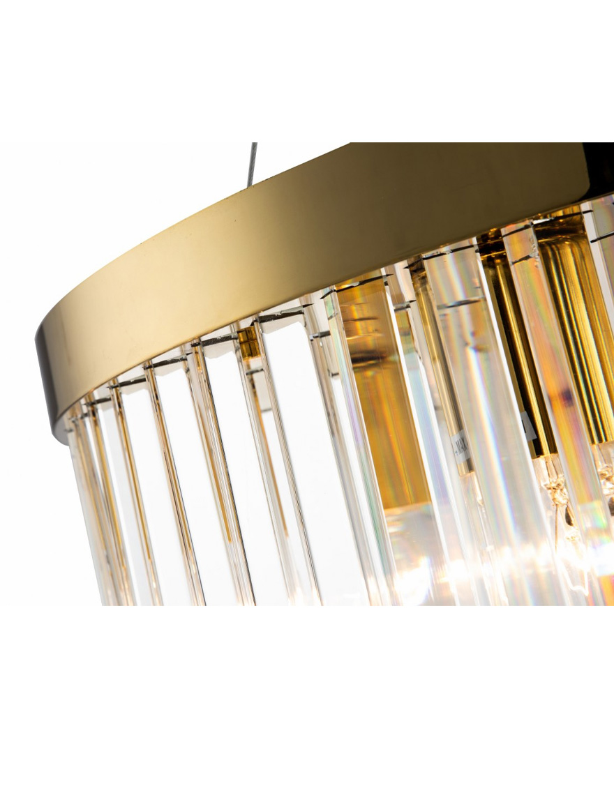 Lustră 6XE14 D600mm Glint ZKS aur LUMINALED