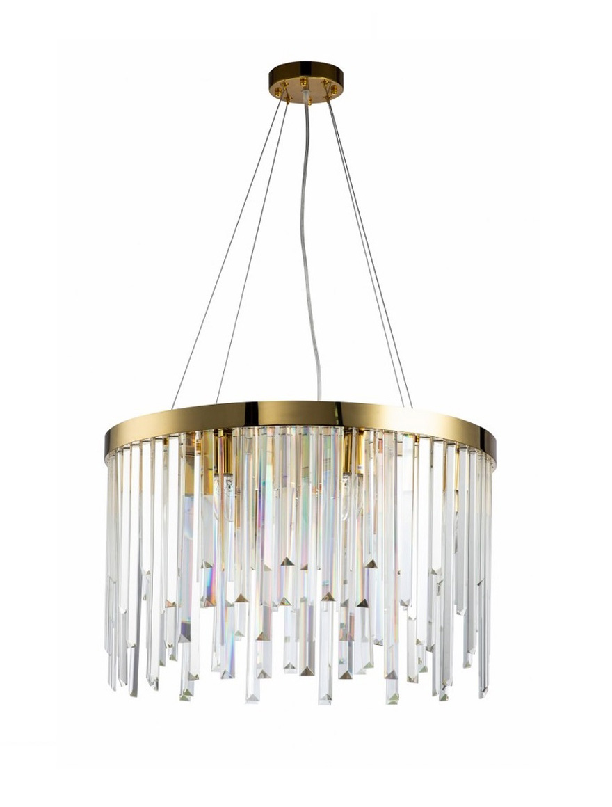 Lustră 6XE14 D600mm Glint ZKS aur LUMINALED