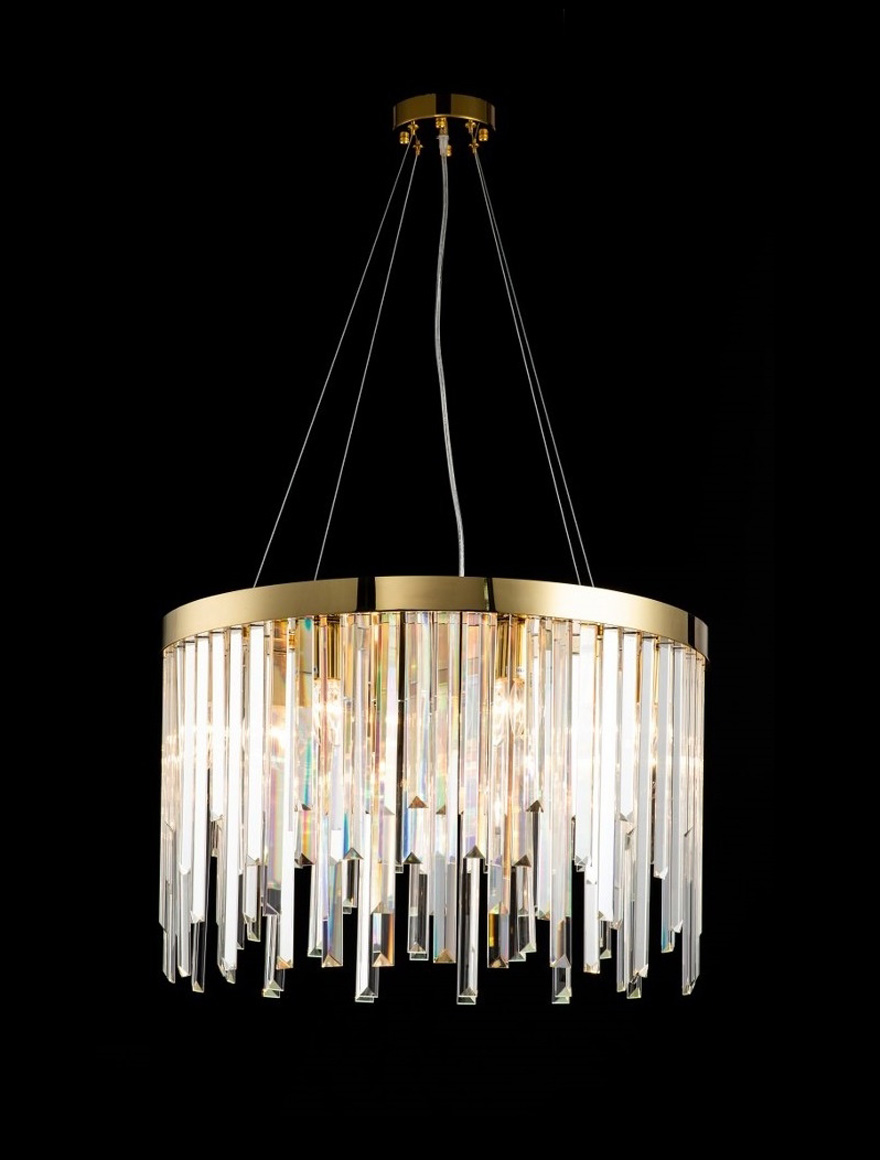 Lustră 6XE14 D600mm Glint ZKS aur LUMINALED