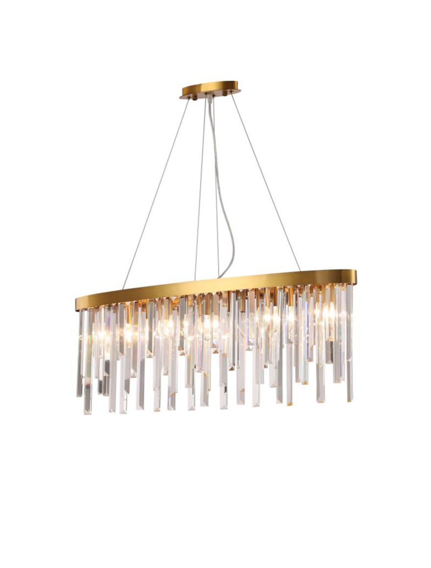 Lustră 10XE14 L800mm Glint ZKS aur LUMINALED