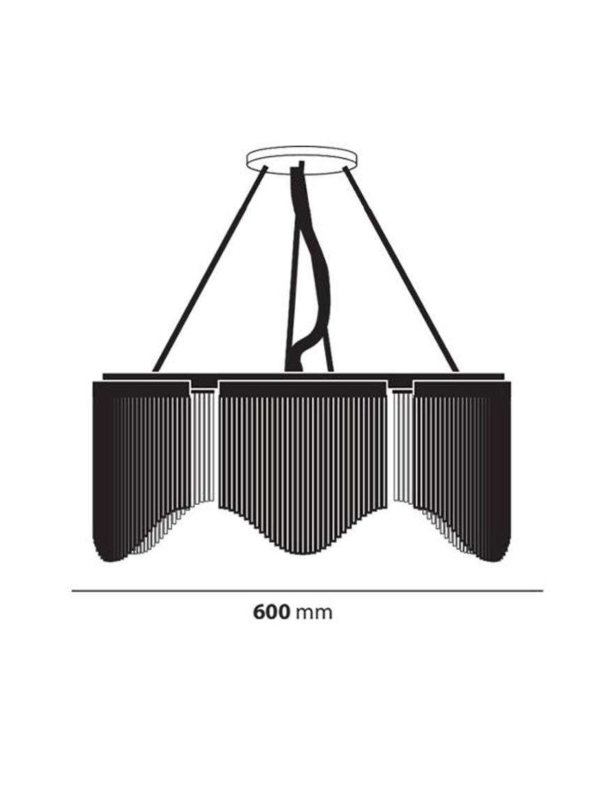 Lustră 6XE14 D600mm Luxor ZKS aur LUMINALED