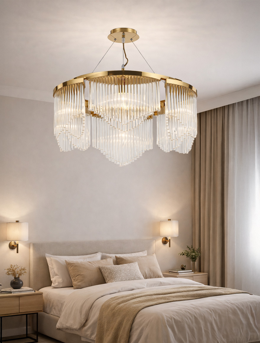 Lustră 6XE14 D600mm Luxor ZKS aur LUMINALED