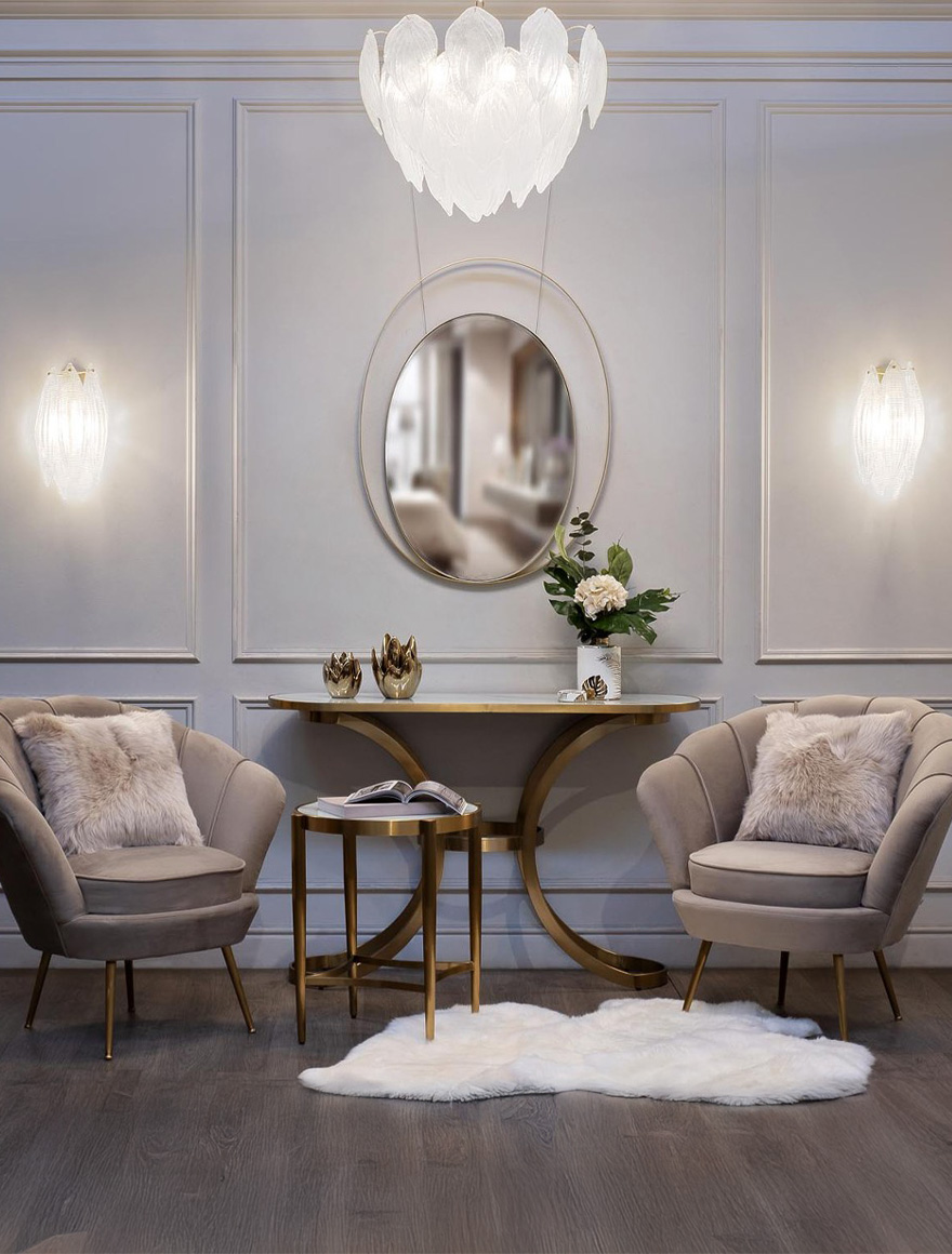 Lustră 12XE14 D800mm Flora ZKS aur LUMINALED