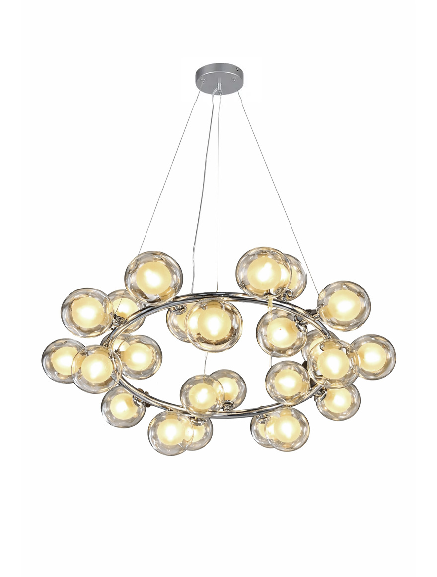 Lustră 25XG9 D600mm Grona ZKS crom+transparent LUMINALED