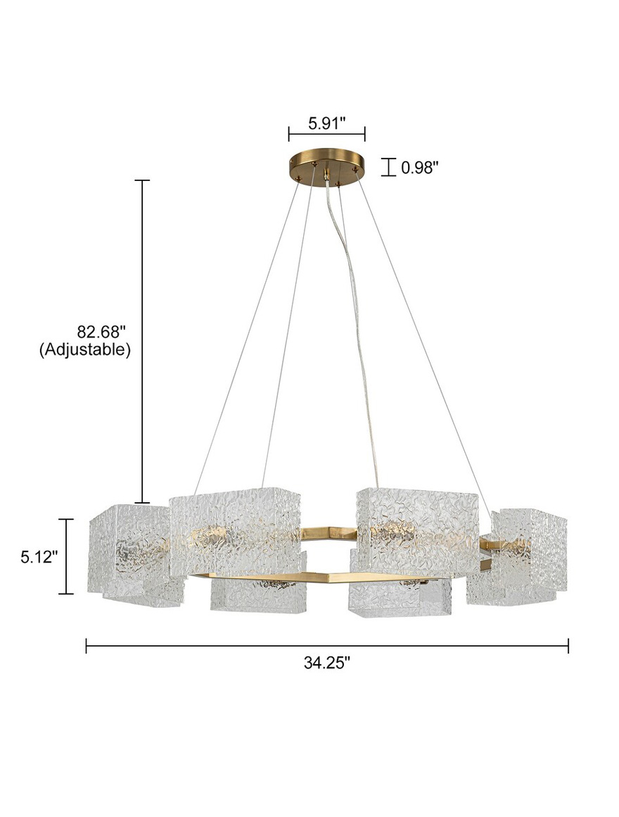 Lustră 8XE14 D900mm Astra ZKS aur LUMINALED