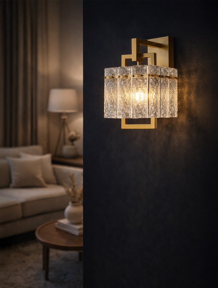 Aplică 1XE14 D160 H390 Vetra ZKS aurie LUMINALED