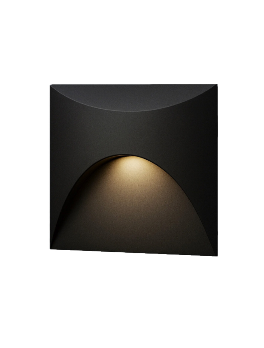 Corp de il. incorp scară/perete LED 3W 4000K IP65 220-240V negru Luminaled