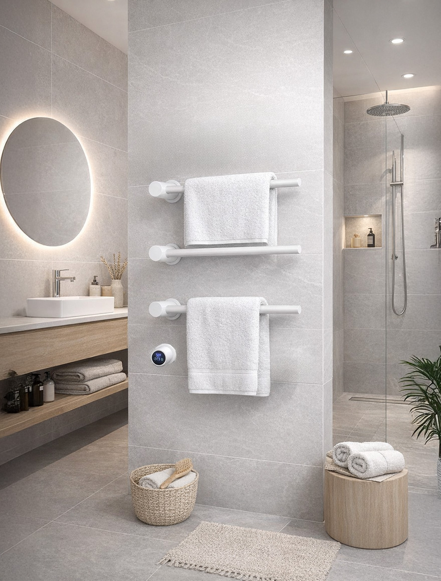 Uscător elect. prosoape 0.5*0.55m 40W oțel alb KJ-203 Lled