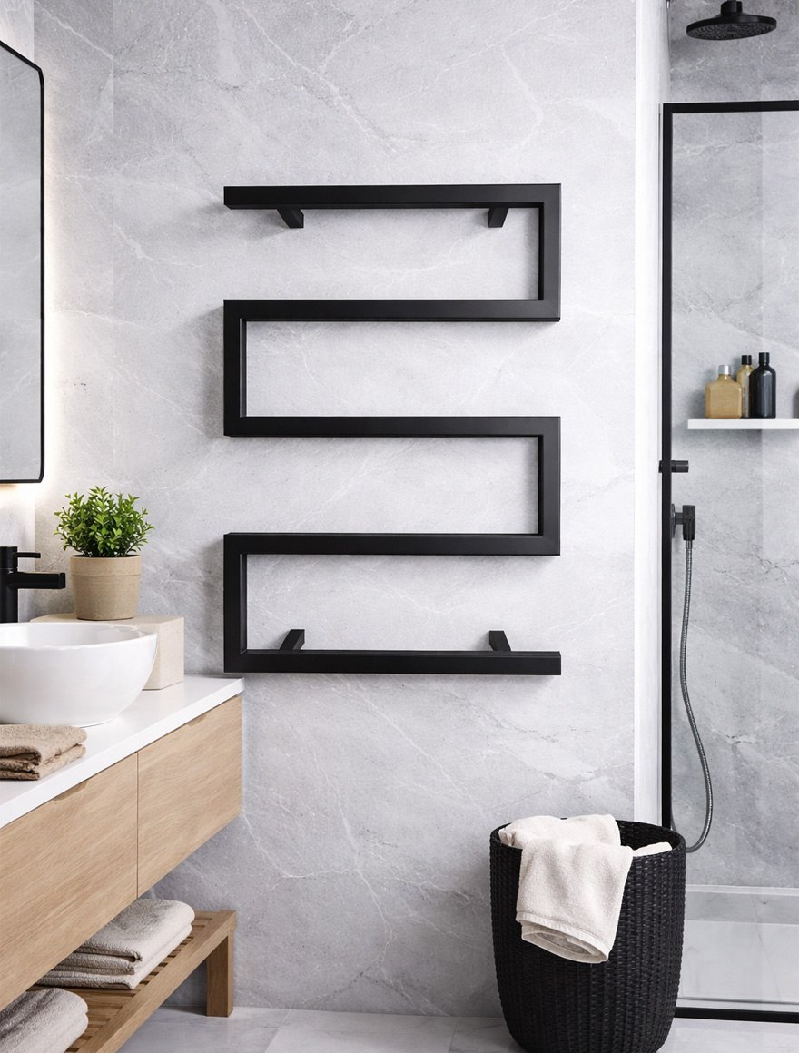 Uscător elect. prosoape 0.5*0.6m 60W oțel negru KJ-230 Lled